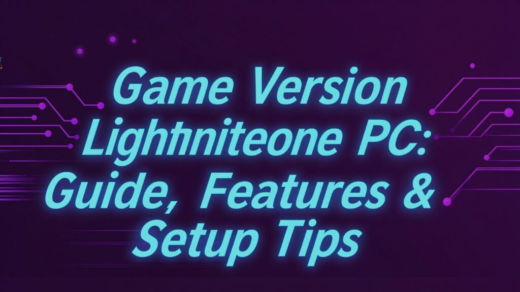 Game Version Lightniteone PC: Guide, Features & Setup Tips