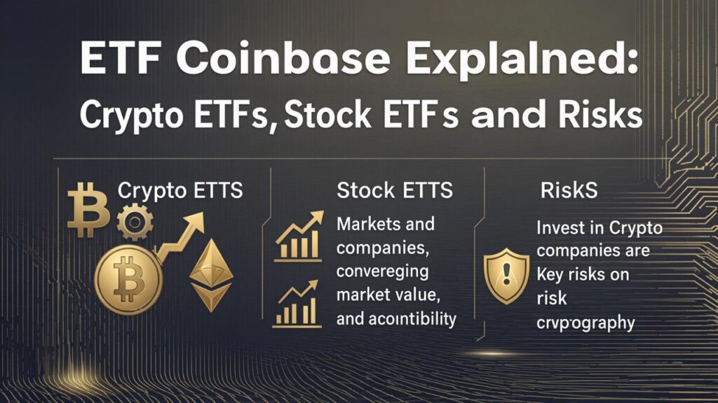 ETF Coinbase Explained: Crypto ETFs, Stock ETFs and Risks